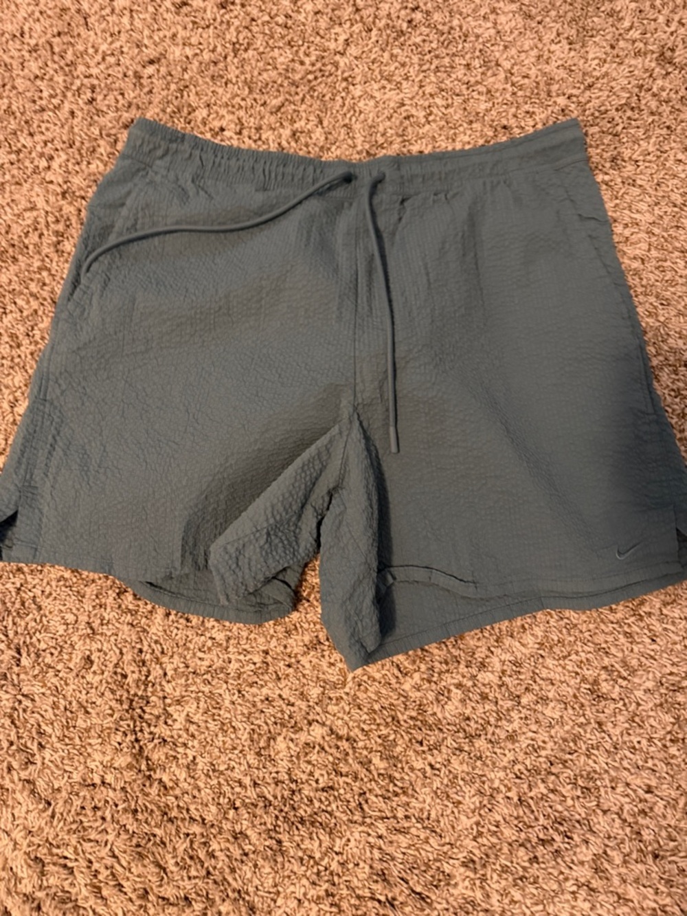 Nike Charcoal Gray Textured Training Shorts
